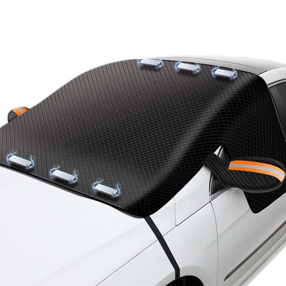 

Магнітний чохол на лобове скло автомобіля Потовщений Тривіконний Напівзахисний чохол Зимовий Захист від льоду, снігу, пилу, інею УФ-захист