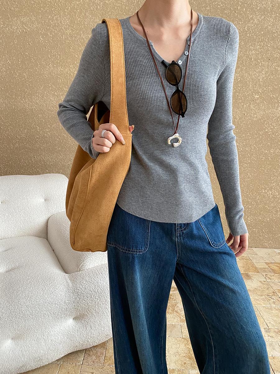 

Sinan Slim Fit U-образный вырез свитер на пуговицах SN6660 One Size