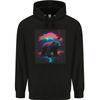 A Grizzly Bear In a Retro Wilderness Childrens Kids Hoodie