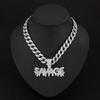 SAVAGE Large Pendant Hip Hop Cuban Chain Street Rap Alloy Full Diamond Personalized Necklace