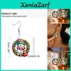 Christmas Acrylic Snowman Earrings With Printed Art For Winter Holiday Accessories