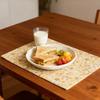 Retro Floral Placemat Cotton Linen Round Rectangular Placemat Heat Insulation Table Mat for Home Farmhouse Dining Table Protection Decoration