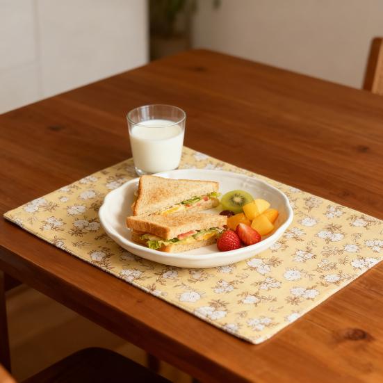 Retro Floral Placemat Cotton Linen Round Rectangular Placemat Heat Insulation Table Mat for Home Farmhouse Dining Table Protection Decoration