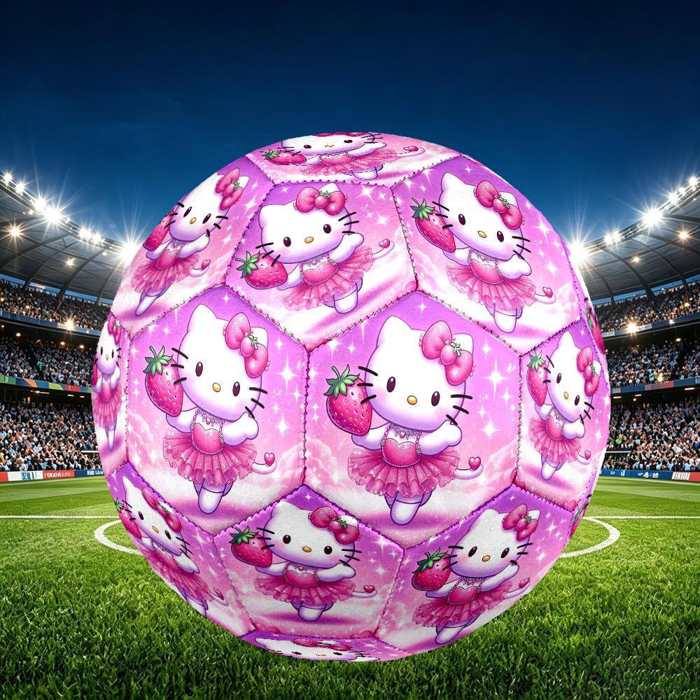 1pc Hello Kitty Pattern Football, Size 5 Soccer Ball Outdoor Athletic Training Ball, Unique Style, Exquisite Holiday Gift