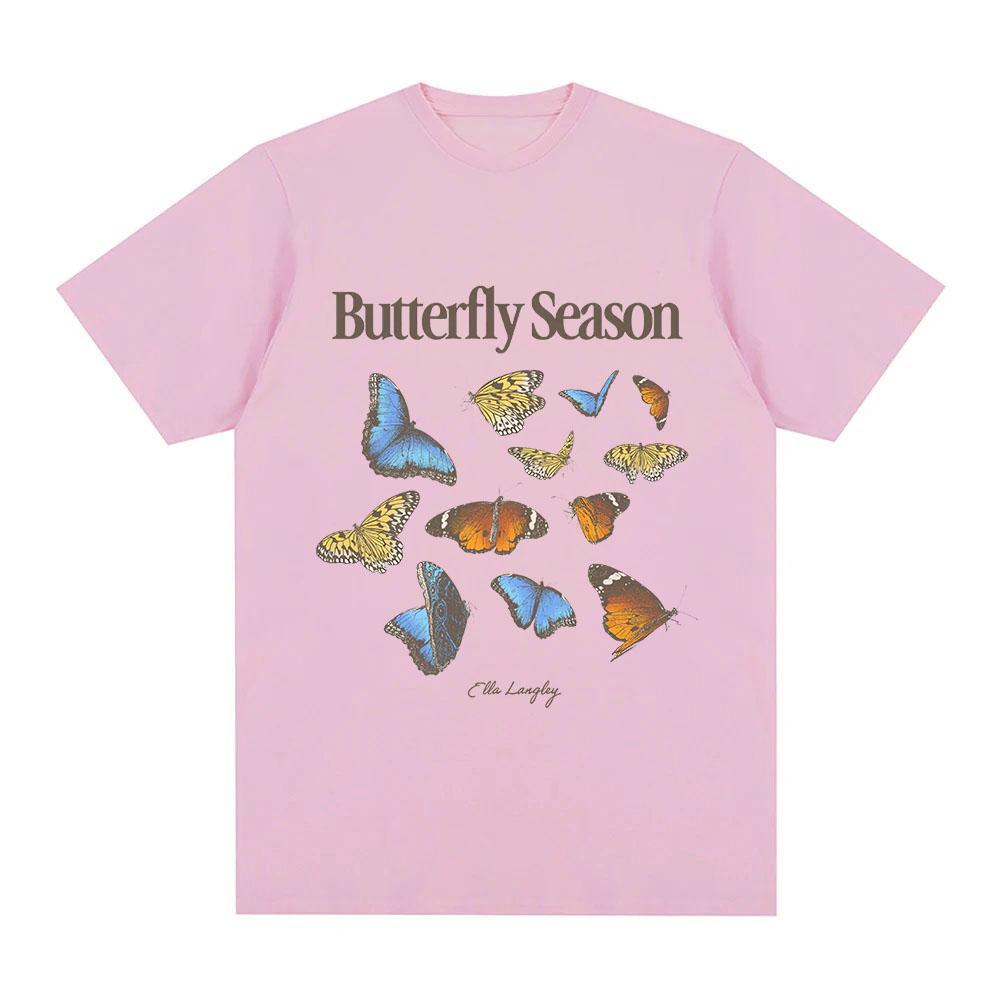 Ella Langley Graphic Print T-shirt Cotton Tees Trendy Streetwear Women Men Casual Fashion Round Neck Tops Summer Tee