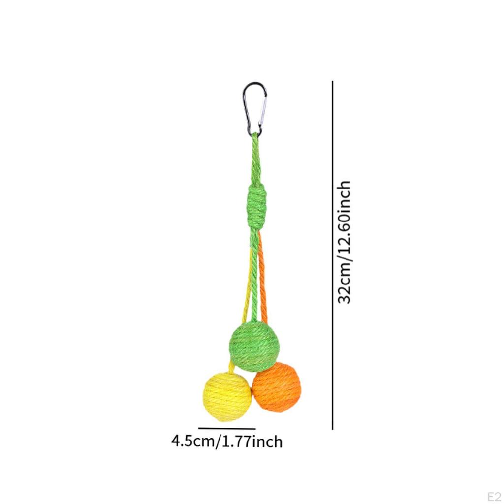 Katzen Seilball Sisal Spielzeug für Wohnungskatzen Jagd Haustier Geschenk Handgefertigt 32cm Länge Langer Teaser