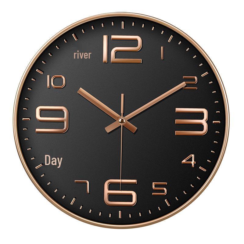 12-Inch Light Luxury Quartz Wall Clock: Simple, Creative Design for Home