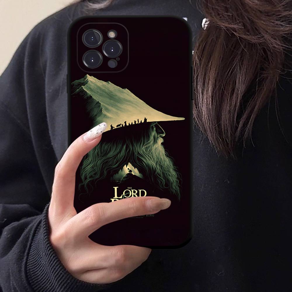 Movie The L-Lord R-Rings Black TPU Phone Case For Iphone17 Air 16 15 14 13 12 Pro 11 Pro Max Plus Protective Lens Cover Case