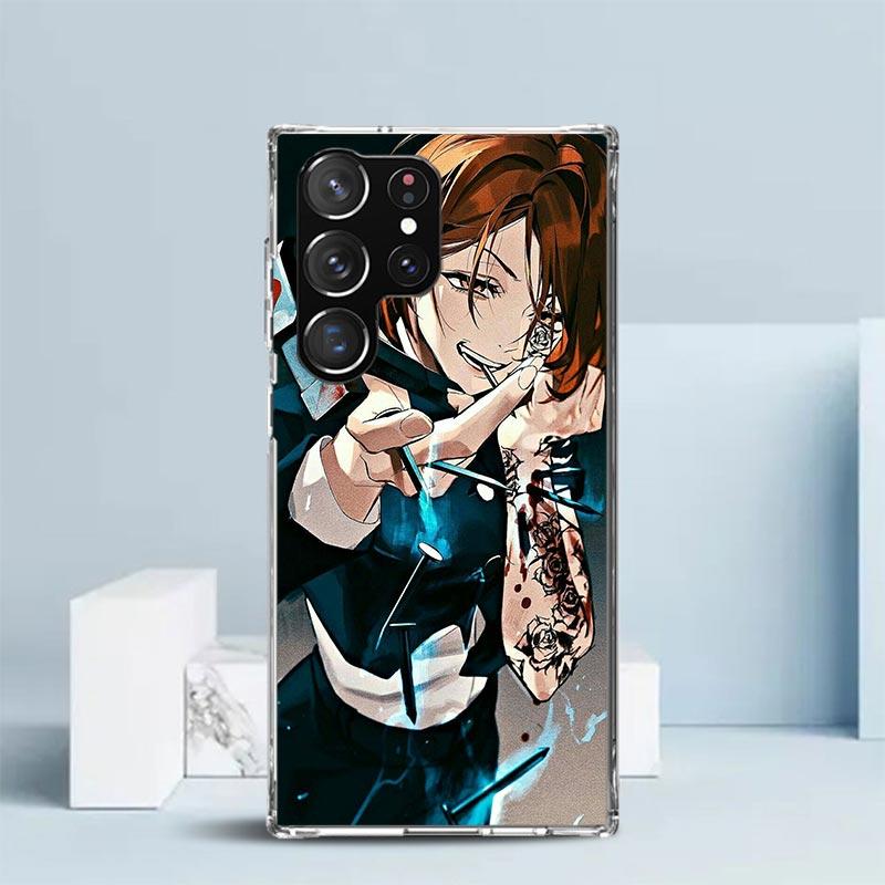 Kaisen J-Jujutsu Kugisaki Nobara Phone Case For Samsung Galaxy S24 S25 Edge S26 Ultra S22 S23 Plus S21 + S20 FE Soft TPU Back Co