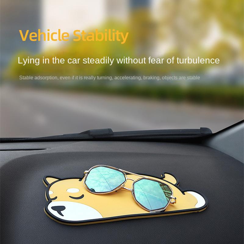 2/3/4PCS Mat Odorless Pvc Material Automotive Interior Products Cartoon Non-slip Mat Heat Safe Brown Washable Non-slip Mat