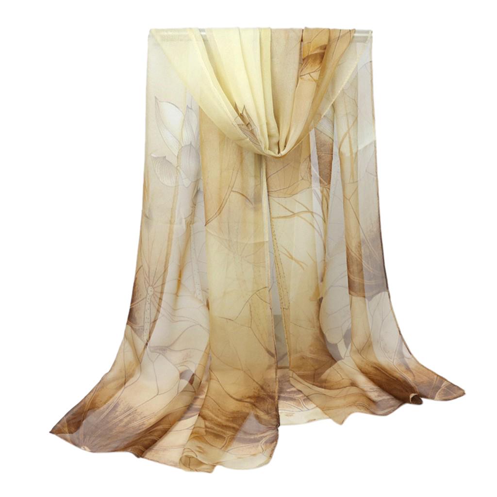 Damen Neuer Schal Blumenmuster Schal Quadratischer Schal Langer und leichter seidiger Schal