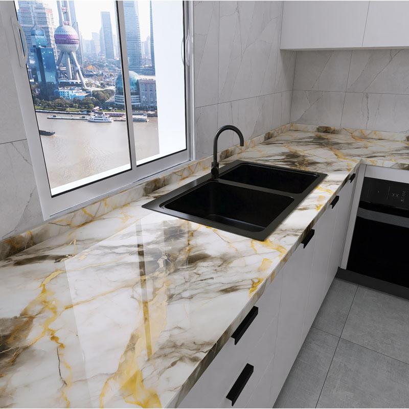 Thickening Decorative Walls Paper Wall Stickers Wallpaper for Kitchen Cooking Bench 40cm Waterproof and Oil Proof Adhesive Home