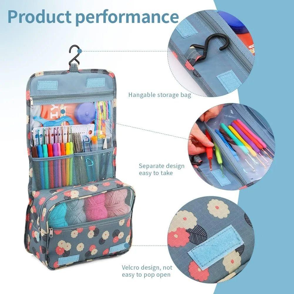 130 Piece Knitted Crochet Set for Household Sewing Tools DIY Craft Crochet Knitting Marking Needle Tool Weaving Accessories Kit