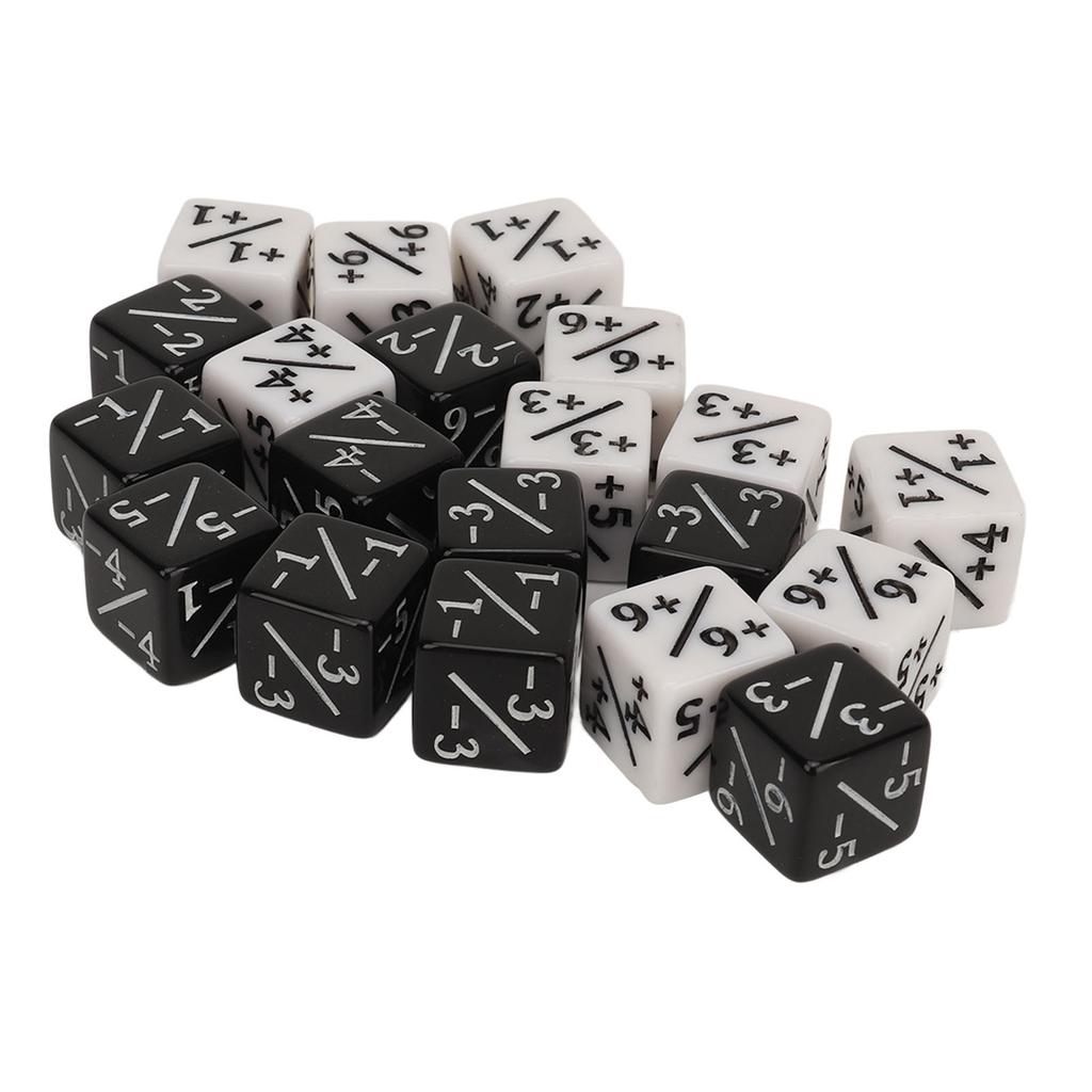 20Pcs Dice Counters Token 15.3mm Positive Negative Dice Counters Set for Board Games Math Games