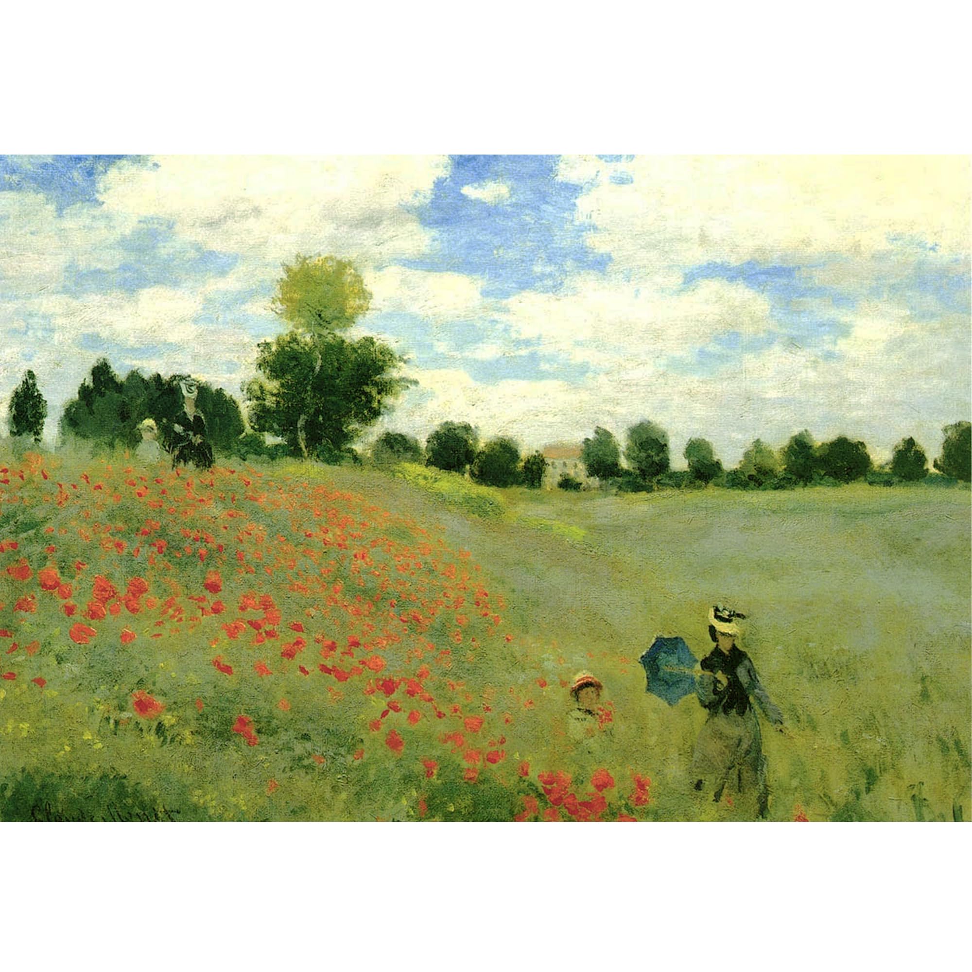 

MISITU Micro Piece Jigsaw Puzzle, 1000 Pieces, Claude Monet s Poppies at Argenteuil, Landscape Art, Masterpiece, Flower Field, Nature, Gift,