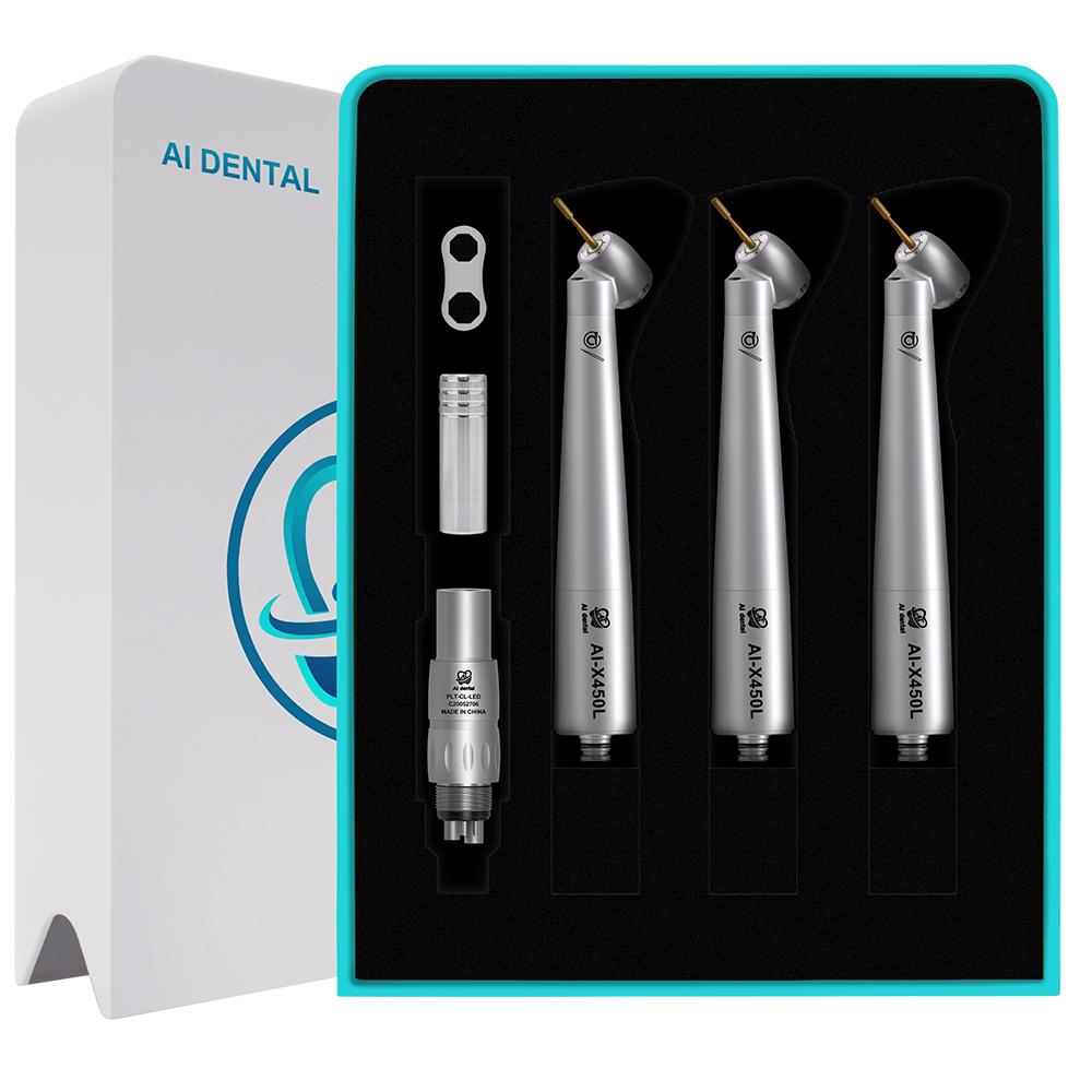 Dental Air Turbine Kit S3 3pcs N-type Connector High Speed Handpiece With Fiber Optic For Clinic