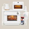DAIWIN Microwave Toaster Range Telescoping Width Adjustable Shelf Load Capacity Above Sink Kitchen Storage Comes with 4 Hooks Rack, Rack, Rack,