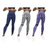 Pantalones de yoga para mujer con estampado de leopardo, cintura alta, control de barriga, levantamiento de glúteos, ajustados, suaves, transpirables, ajustados, pantalones largos deportivos sin costuras