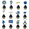 Graduation Season Theme Decoration Congrats Grad Blue Spiral Pendant Flag Balloon Set