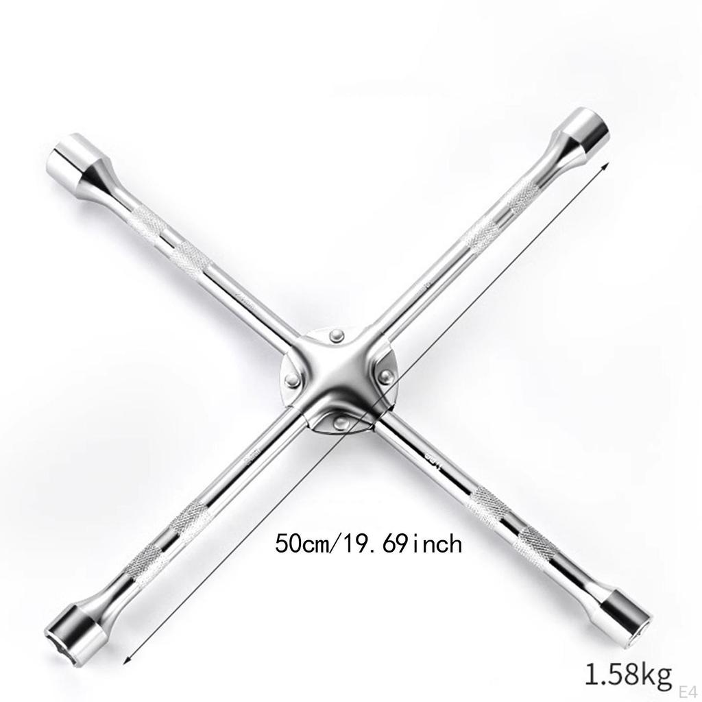 Cross Socket Wrench Ergonomic Accessory Sturdy Repair Tool Extended Tire
