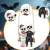 Skeleton Couple Statue Pendant Hanging Spooky Art Cute Figurine Halloween Decor for Garden Party