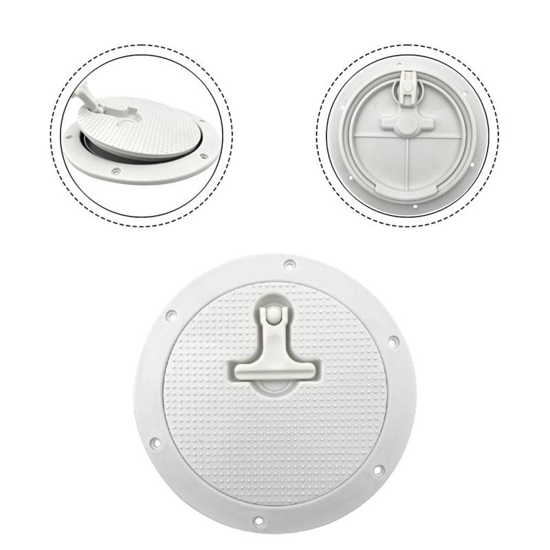 6-inch Marine Hatch Cover with T-shaped Towing Ring, Suitable for Deck Hatches with Rotating Handles and Panels