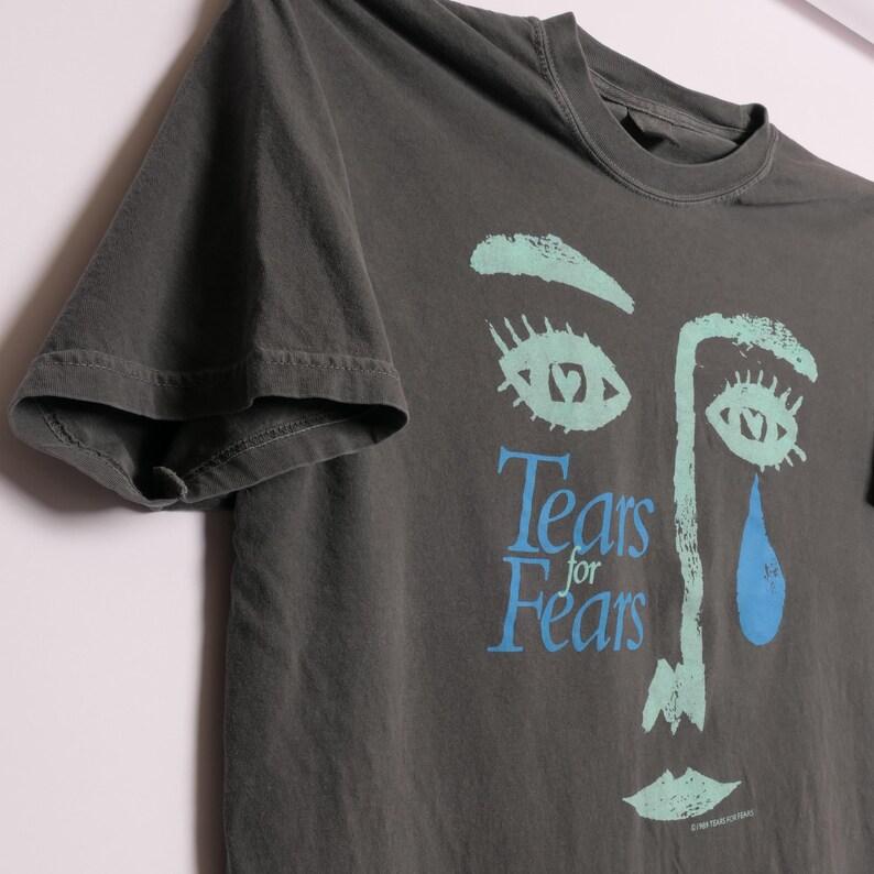 Camiseta Tears for Fears Ultra Desbotada Post Punk New Wave Camisa de Banda Songs From The Big Chair Álbum Streetwear Retro Unissex