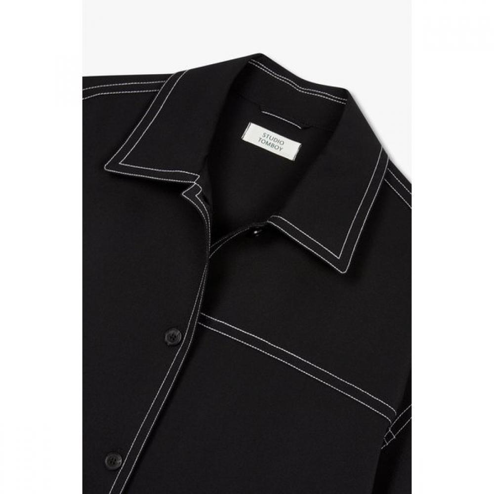 Studio Tomboy Front Two Pocket Long Sleeve Shirt 9175321982