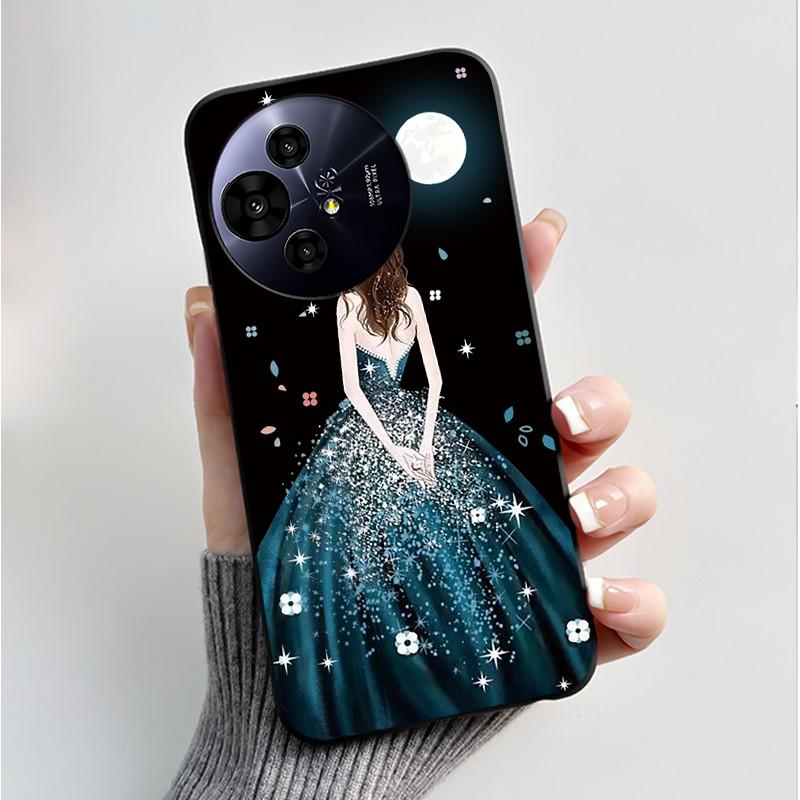Case For TCL 50 Pro NxtPaper 5G Phone Case Luxury Fashion Butterfly Flower Black Soft TPU Silicone Shockproof Cover Casing Shell