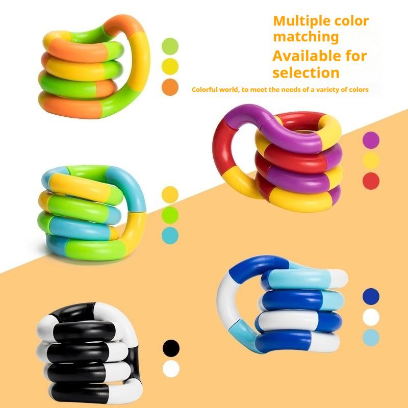 Tangle Attention Deficit Hyperactivity Disorder Concentration Training Finger Relaxation Stress Relieving Tool Twist Music Toy