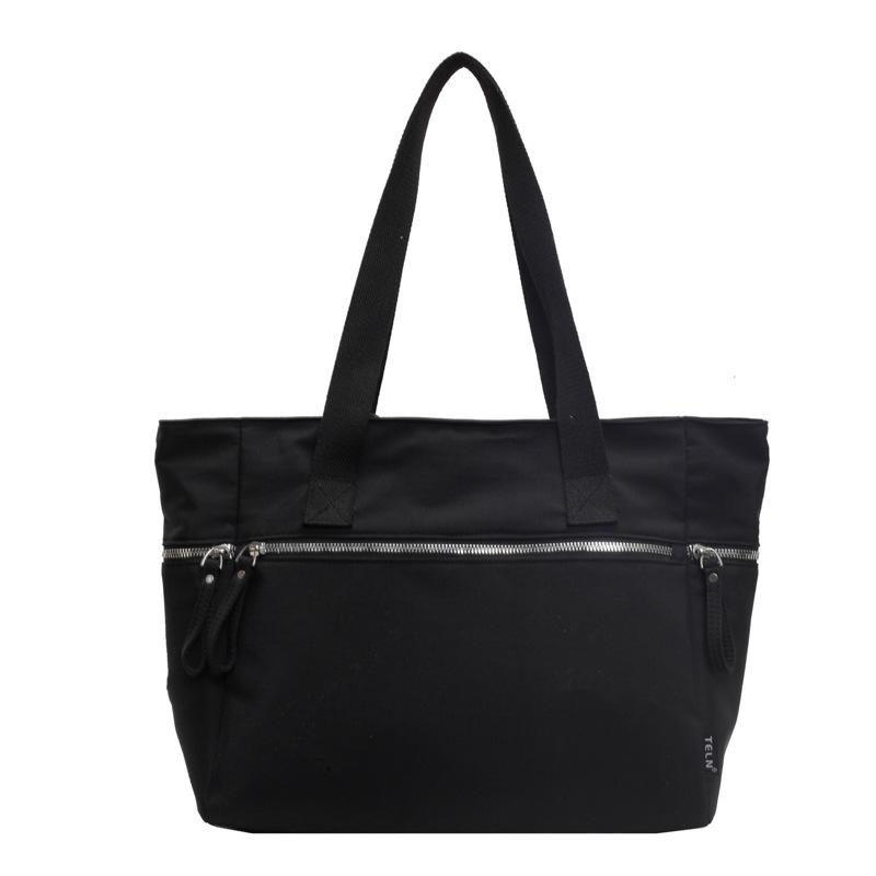 Japan Style Multi-pocket Shoulder Bags for Women Large Capacity Nyl Cloth Ladies Handbags Simple Female Shopping Tote Zipper