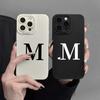 Letter M Graphic Phone Case for iPhone 17 Air 1615 14 13 12 11 XR X XS Pro Max 7 8 Plus Mini Silicone Soft Protective Back Cover