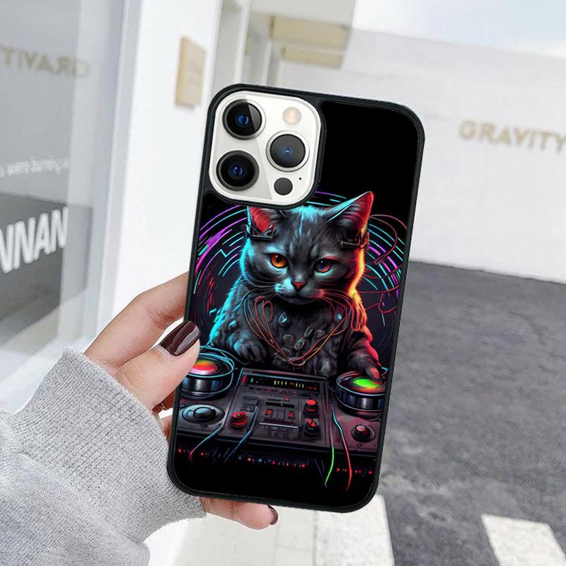 Funny Cute Cat Animal Phone Case For iPhone 17 Air 15 16 Cover  11 13 14 Pro Max 12 Plus Max Fundas