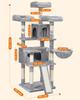 FEANDREA Cat Tower for Large Multiple Easy to Relieve Lack of Prevent Height PCT019 Cats, Cats, Steps, Climb, Exercise, Falling, 172cm,