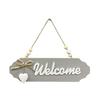 Decorative House Sign with Bow Knot Decor Letter Print Hanging Sign Versatile Door Welcome Sign Home Decoration