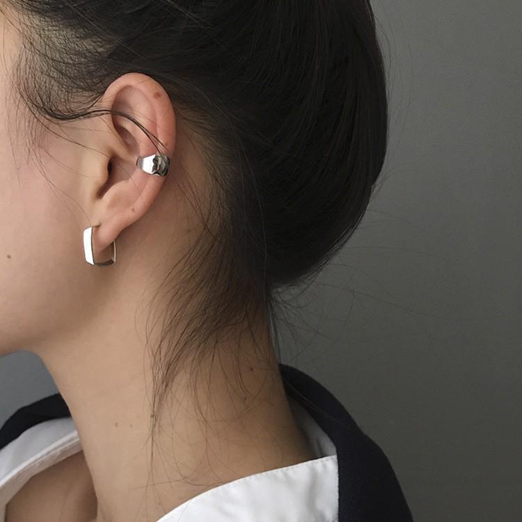 Su Chuang S925 Sterling Silver Geometric Square Stud Earrings for Women - Stylish, Versatile, High-End Ear Accessories