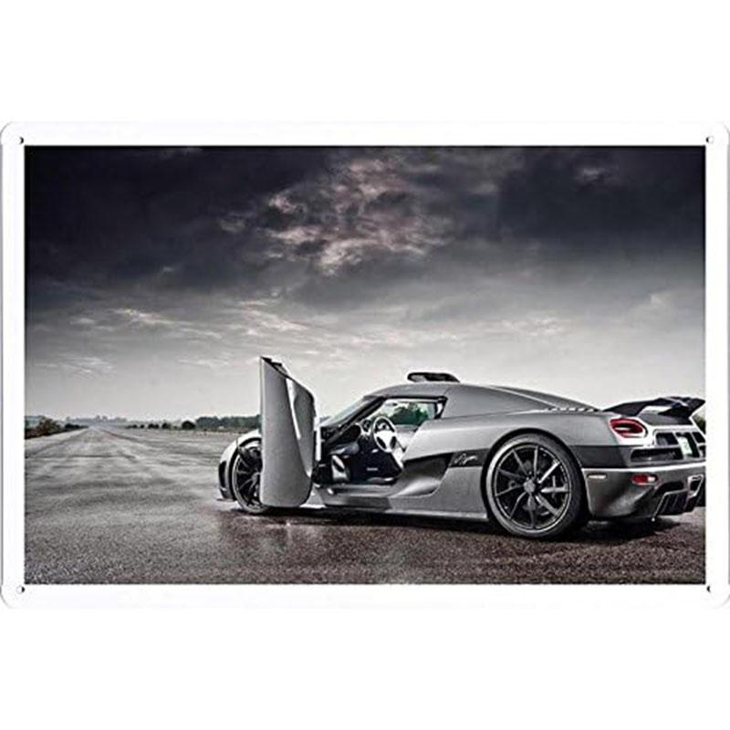 Auto Metal Tin Signs Plaque Sports Car Wall Decoration Vintage Art Posters Iron Painting for Man Cave Home Cafe Garage Club Bar