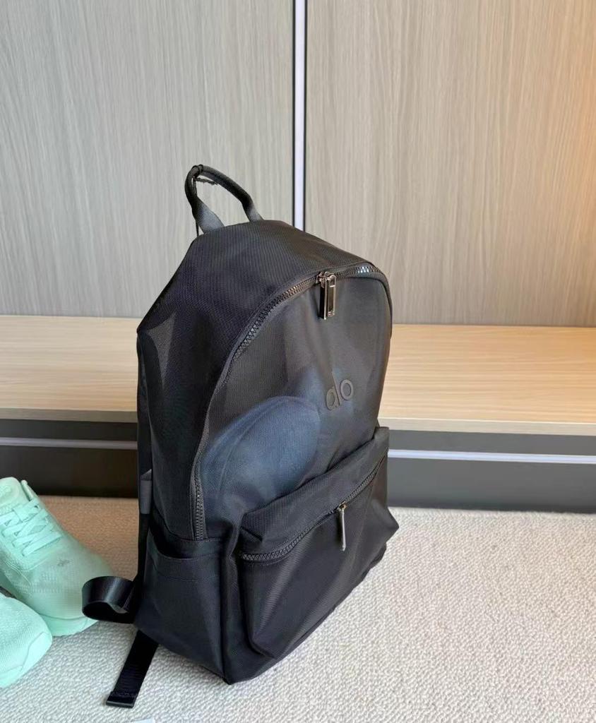 Alo Summer Průhledný batoh se dvěma ramenními popruhy z nylonové síťoviny - Trendy unisex cestovní taška, japonský a korejský styl.