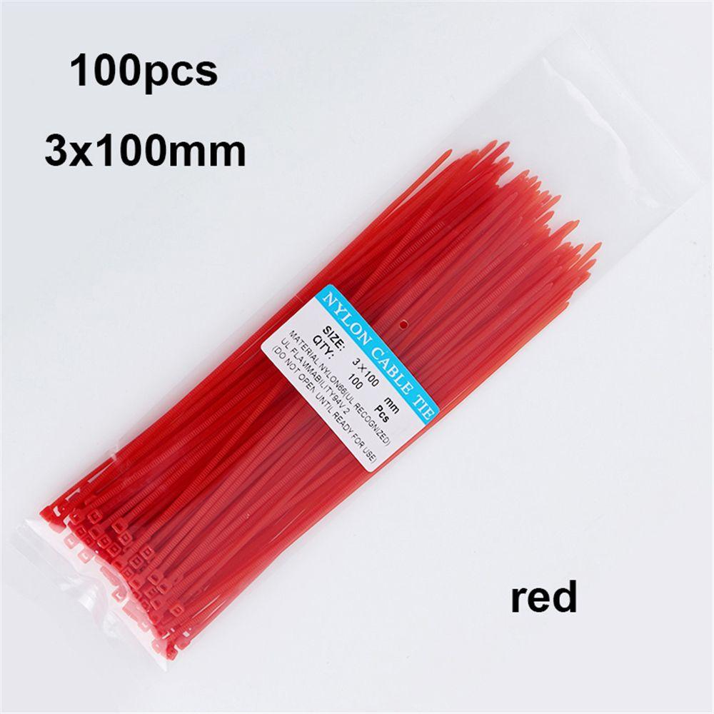 100pcs/pack Durable Self-Locking Line Finishing Bundled Zip Cable Ties Nylon Wire