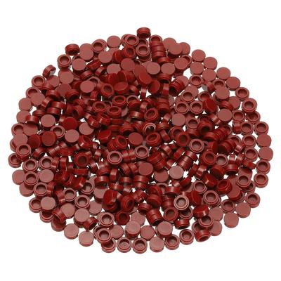 PATIKIL 455pcs Bulk 1x1 Round Flat Blocks, Persimmon, Classic Tiles, Smooth Surface, Mini Building Block Accessories for Building Floors, Walls,
