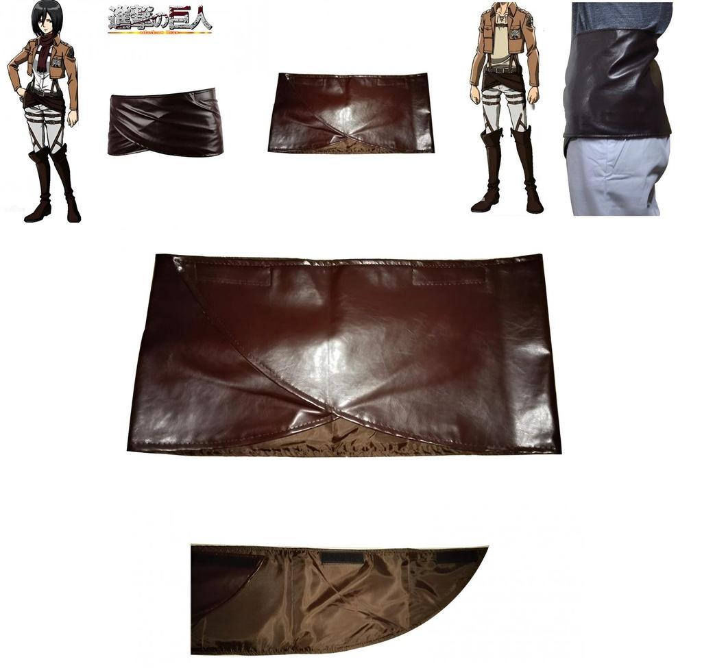 Attack On Titan Cosplay Minispódniczka ze Sztucznej Skóry Kostium Ackerman Unisex