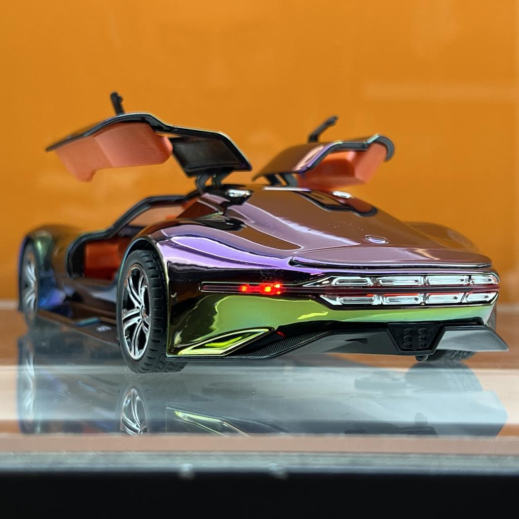 1:24 Mercedes Benz AMG Vision GT Supercar Alloy Diecast Metal Model Car Sound Light Children's Toy Miniauto Vehicle Birthday Boy