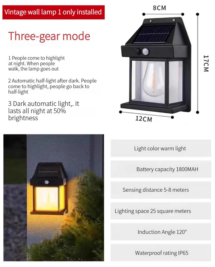 Solar Outdoor Light Garden Sunlight Wall Lamp Home Villa Balcony Wall Light Terrace Decorative Atmosphere Lights Energy
