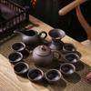 12-Piece Purple Clay Set Special Wholesale High-End Raw Mineral Tea Cup Teapot Factory Direct Sales Annual Meeting Commemora