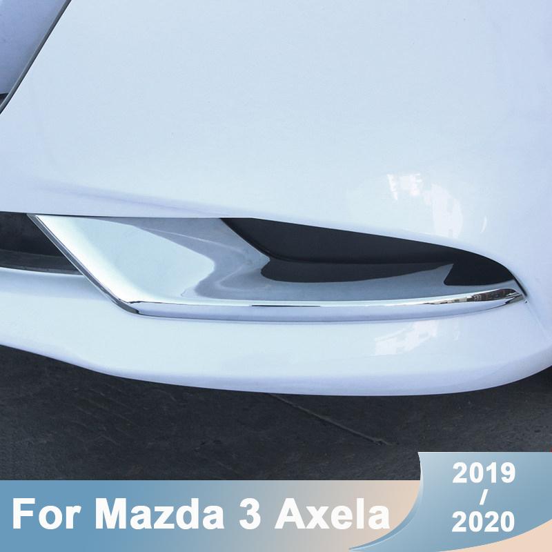 Für Mazda 3 Axela ABS Chrom Auto Vorne Hinten Zurück Nebel Licht Lampe Abdeckung Trim Stoßstange Reflektor Zubehör