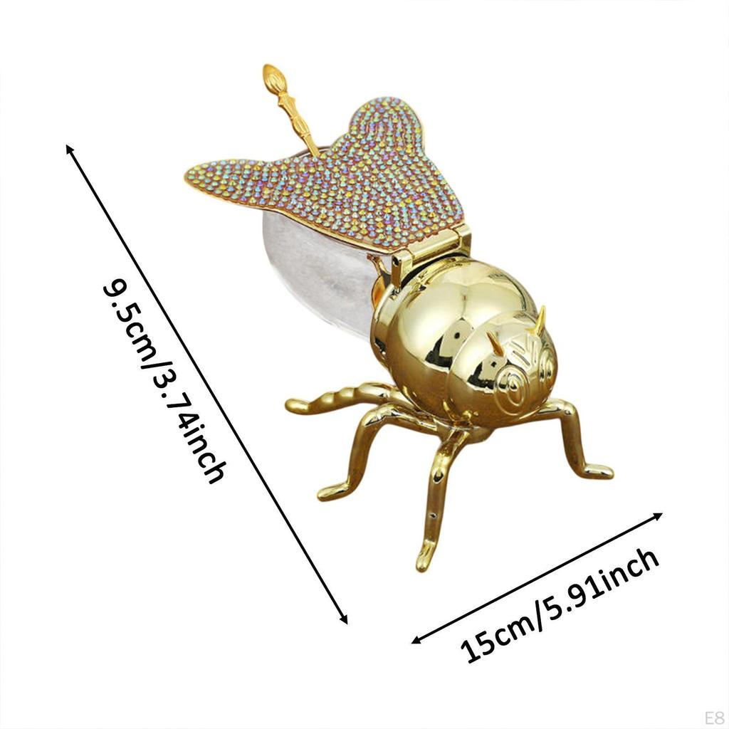 Bee Design Honey Jar with Spoon, Glass Dispenser for Syrup, Condiment Holder Dining Room