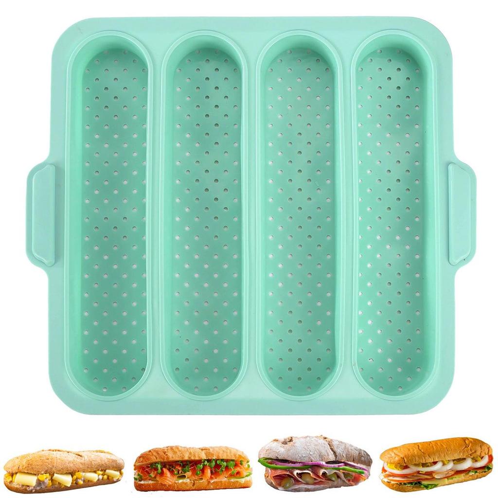 Food-Grade High-Temp Rectangular Silicone Cake & Baguette Mold
