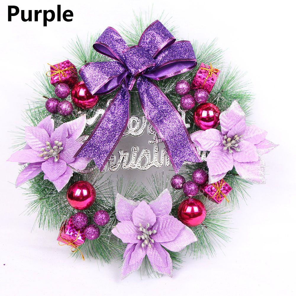 Props Party Decoration DIY Craft Pine Needle Wreath Door Hanging Ornament Christmas Wreath Garland