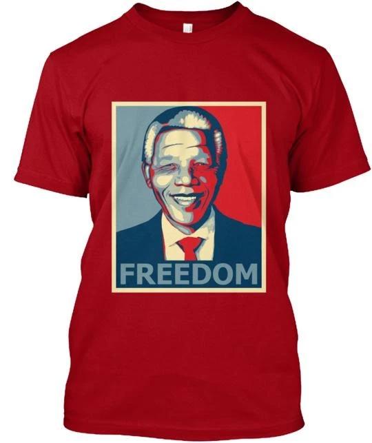 

Nelson Mandela 100% Cotton T-shirt Mens Tees Top Made in the USA 4XL