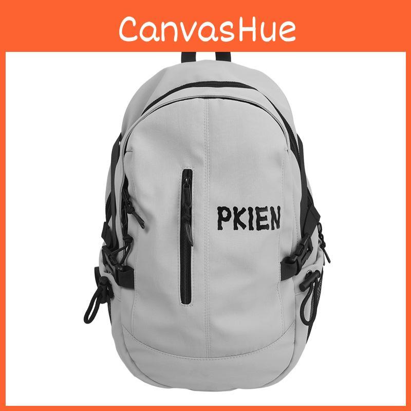 Leisure Big Capacity Backpack With Solid Color And Letter Print Design For Daily